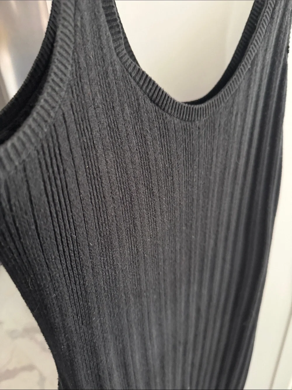 ABERCROMBIE Black Ribbed Tank Maxi Dress - Versatile Everyday Style